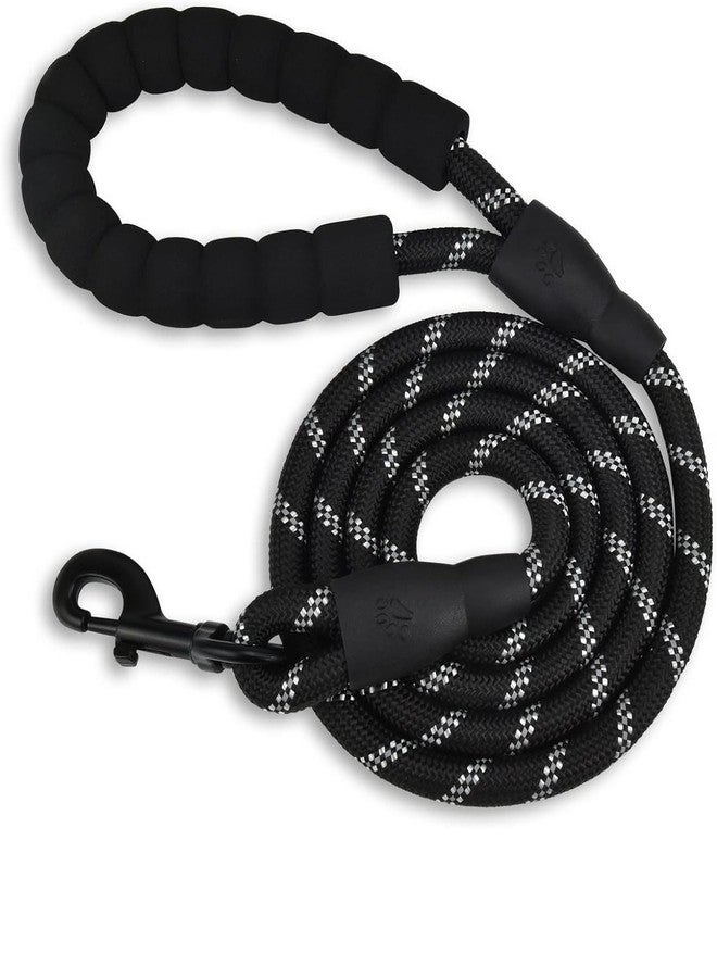 SHRBI Strong Pet Dog Leash with Soft Padded Handle,Highly Reflective Rope for Night Walking,360-Degree Rotating Metal Buckle Without Tangles,Suitable for Small,Medium and Large Dogs(4 FT-Black) - Image 1